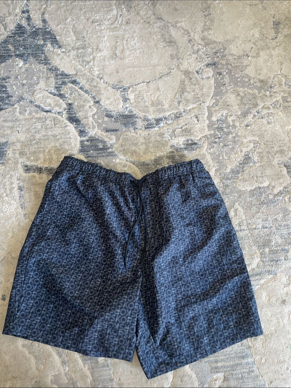 Michael Kors Navy Logo-Print Athletic Shorts